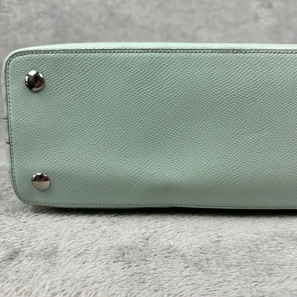 Coach Seaglass Mint Green Studded Sierra Satchel Bag With Crossbody Strap‎